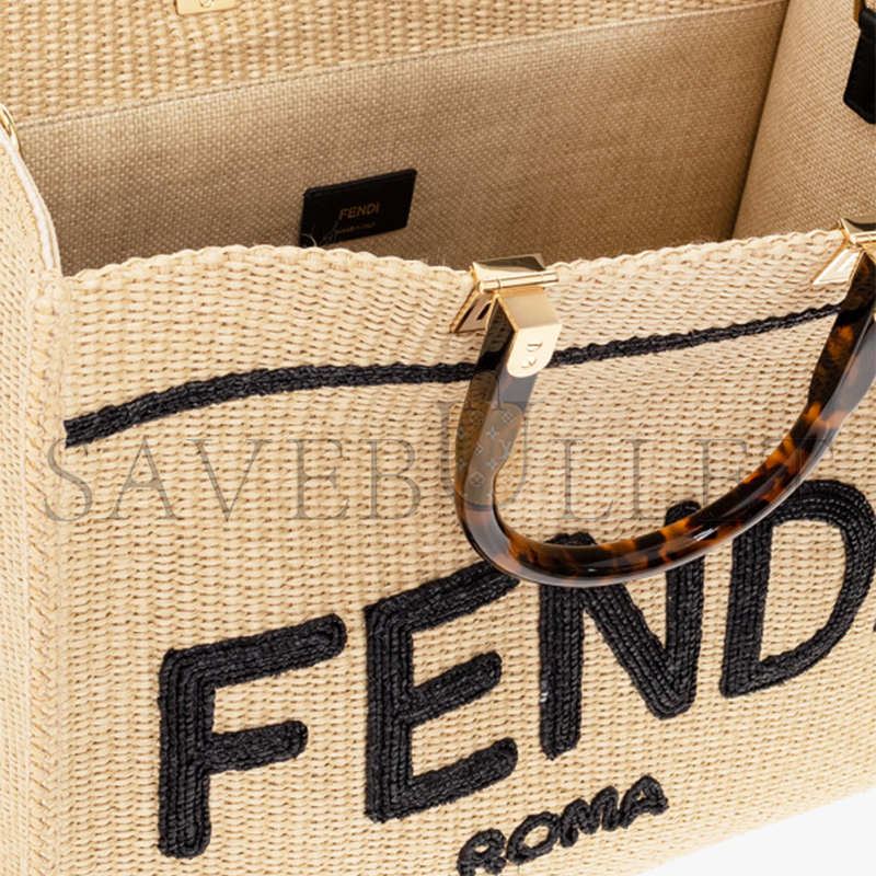 FENDI BEIGE ‘SUNSHINE MEDIUM’ SHOPPER BAG (35*31*17cm) 